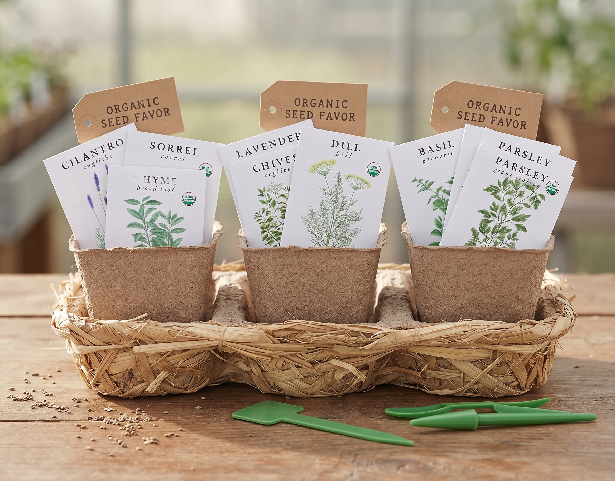Organic Vegetable Seed Favors